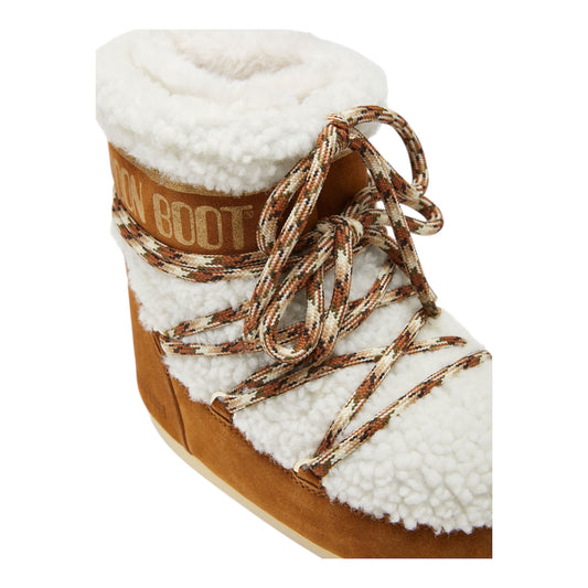 MOON BOOT ICON LOW BROWN SHEARLING