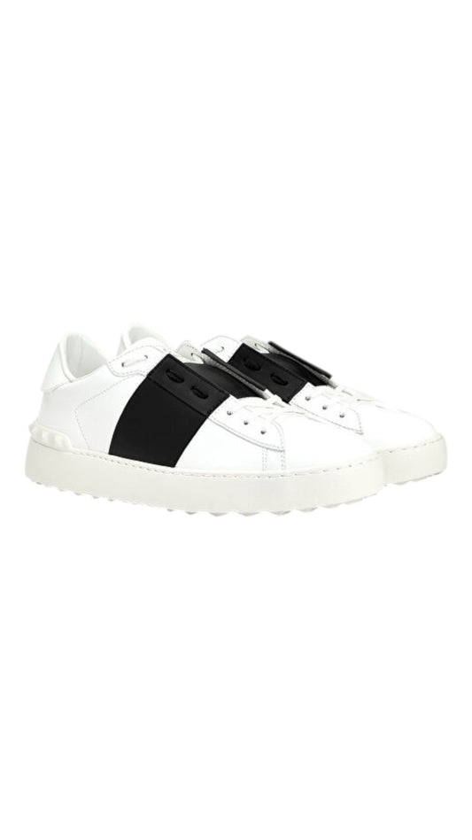 Valentino Garavani open leather white/black