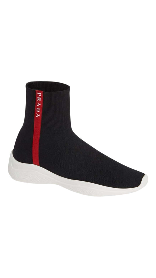 Prada logo band sock sneaker hi-top