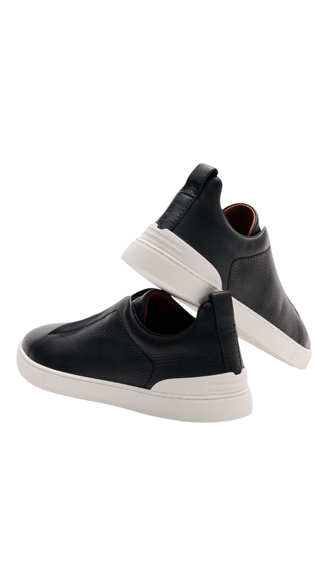 Zegna slip-on Triple Stitch black
