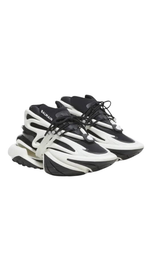 Balmain unicorn low-top sneakers black/white