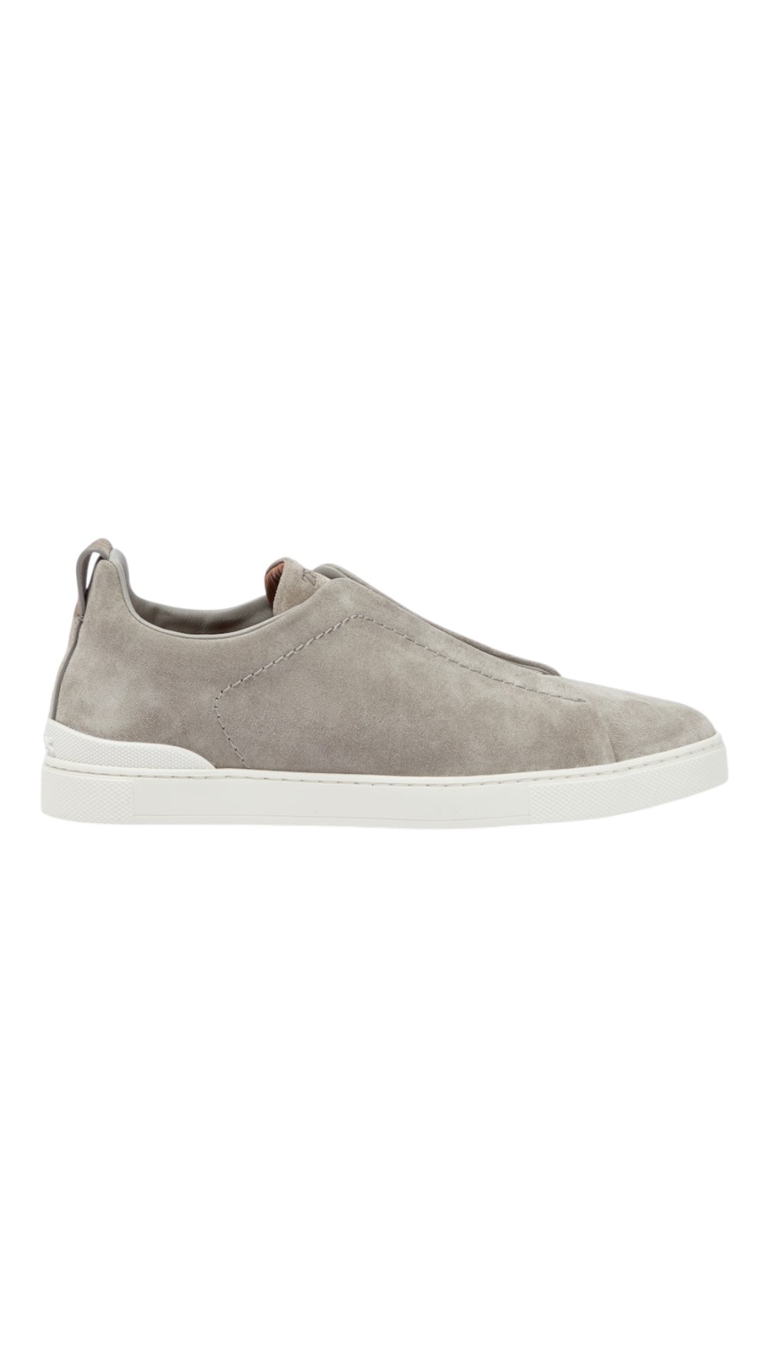 Zegna triple stitch suede sneakers