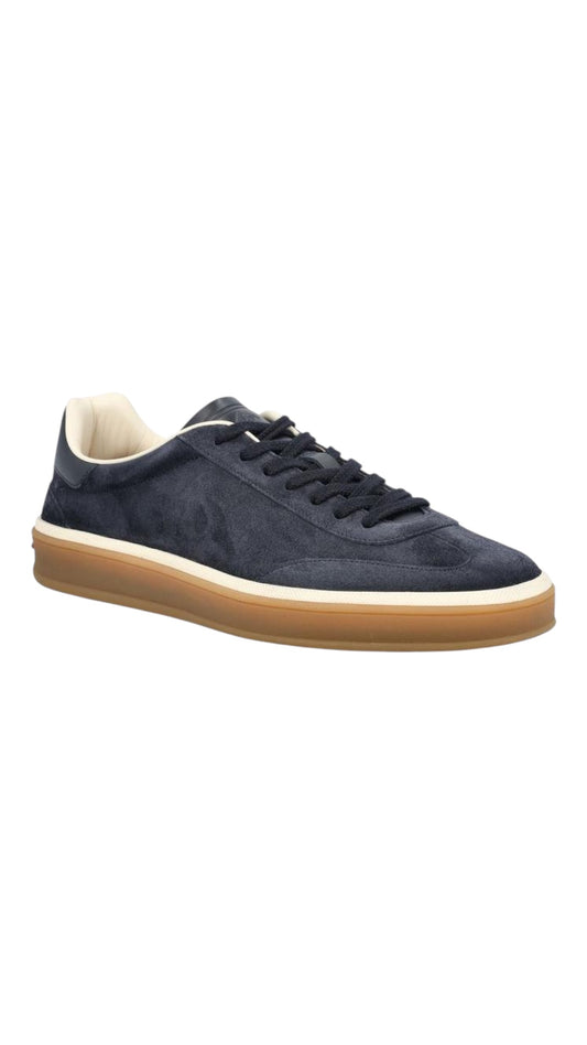 Loro Piana tennis walk suede sneakers navy blue