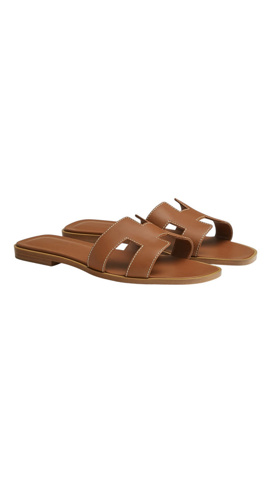Hermes oran sandal brown