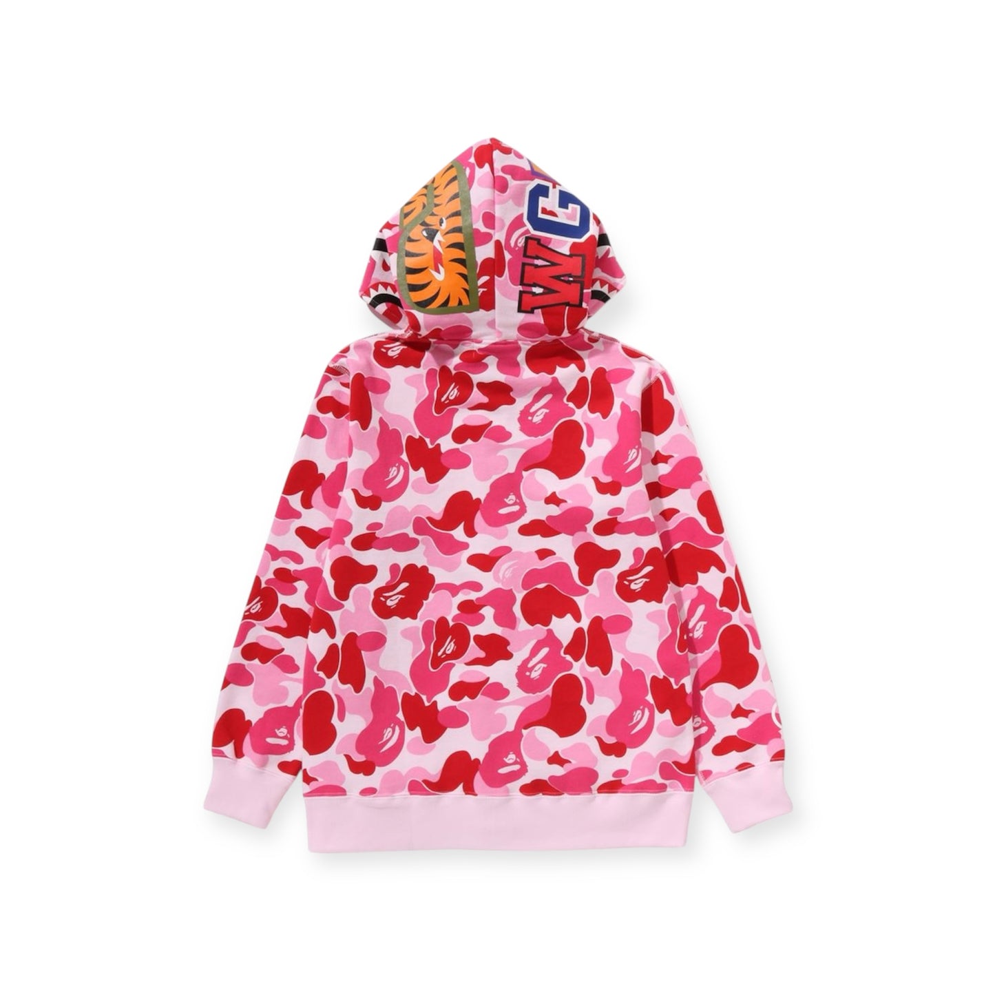 Bape pink camo shark full zip hoodie