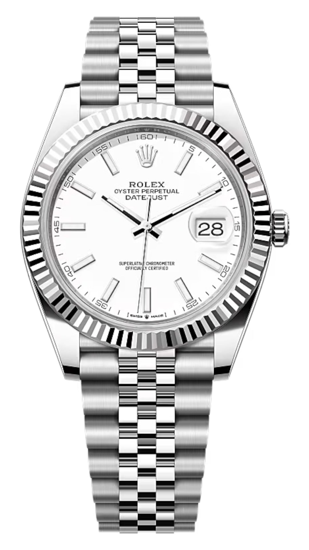 Rolex datejust white relesor 41mm