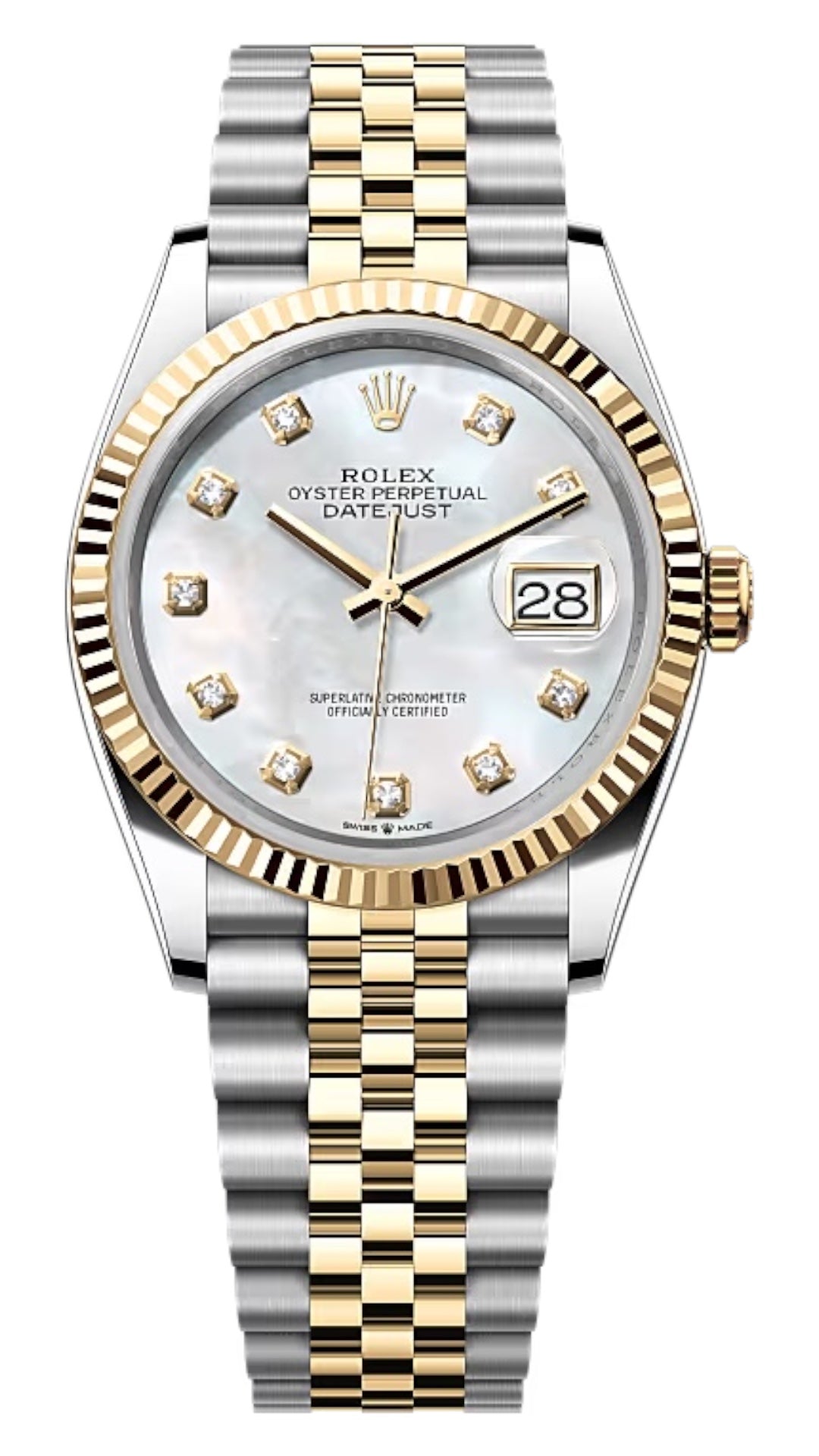 Rolex datejust oystersteel and yellow gold 36mm