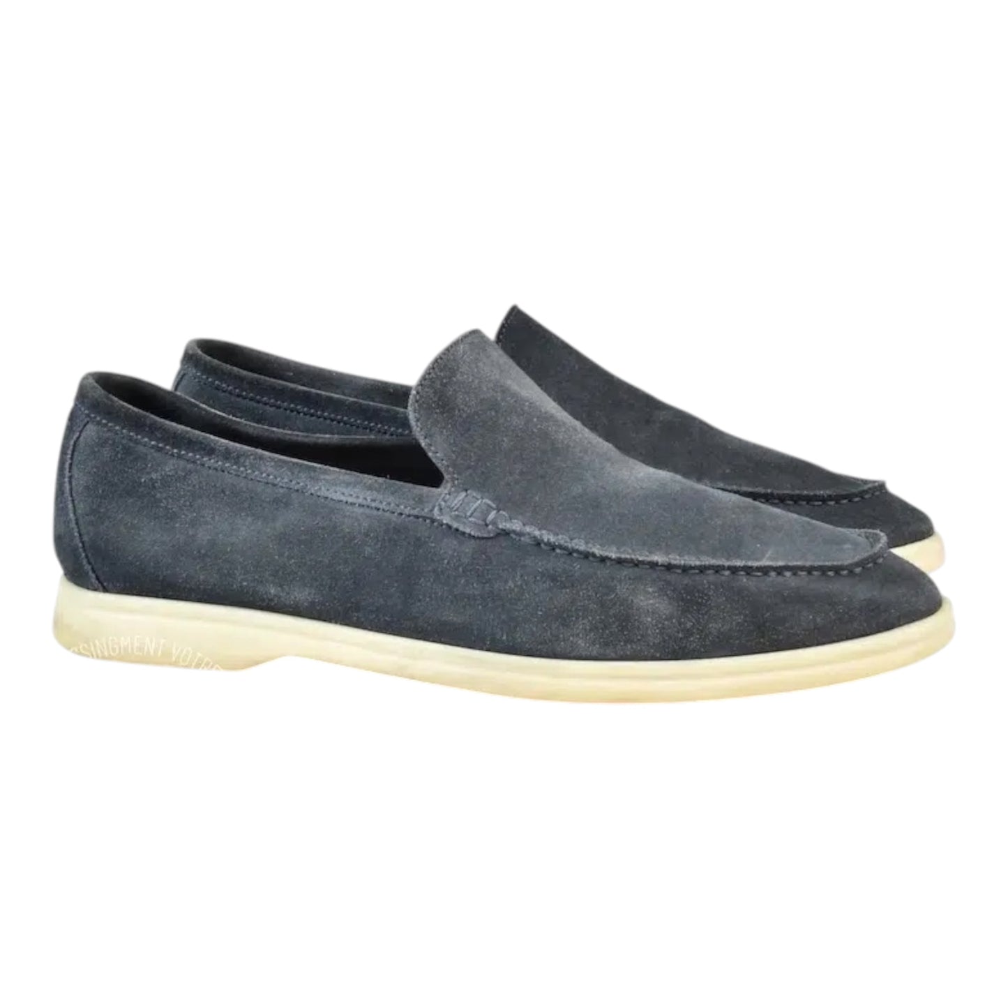 Loro Piana summer walk loafer dark grey