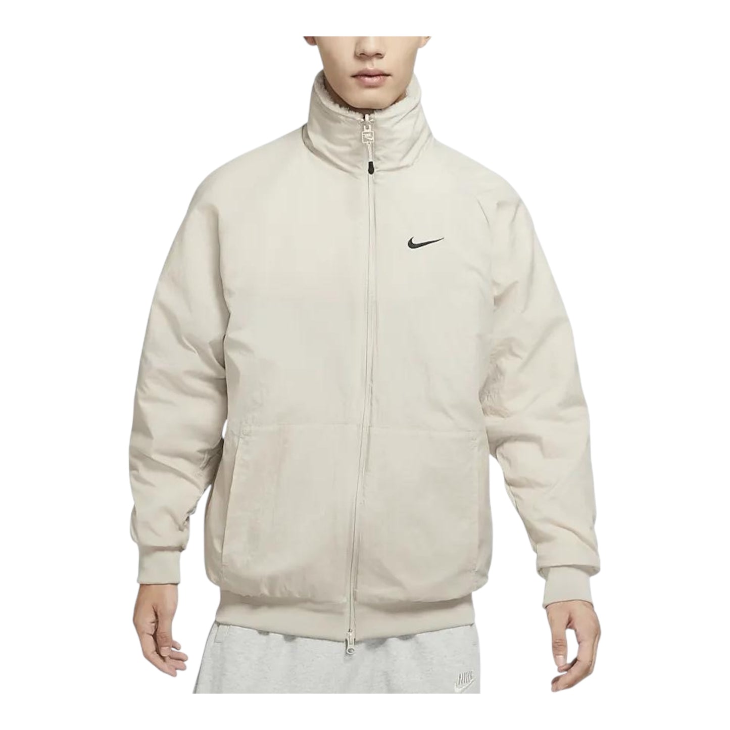 Nike big swoosh zipped reversible jacket