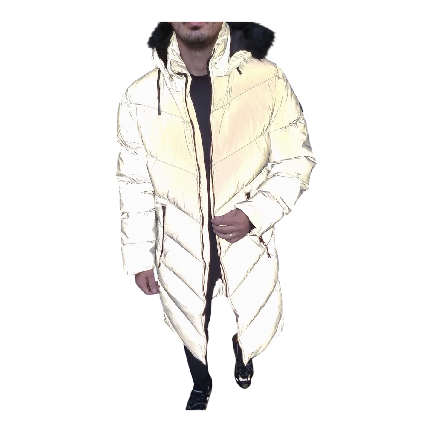 Reflective grey coat
