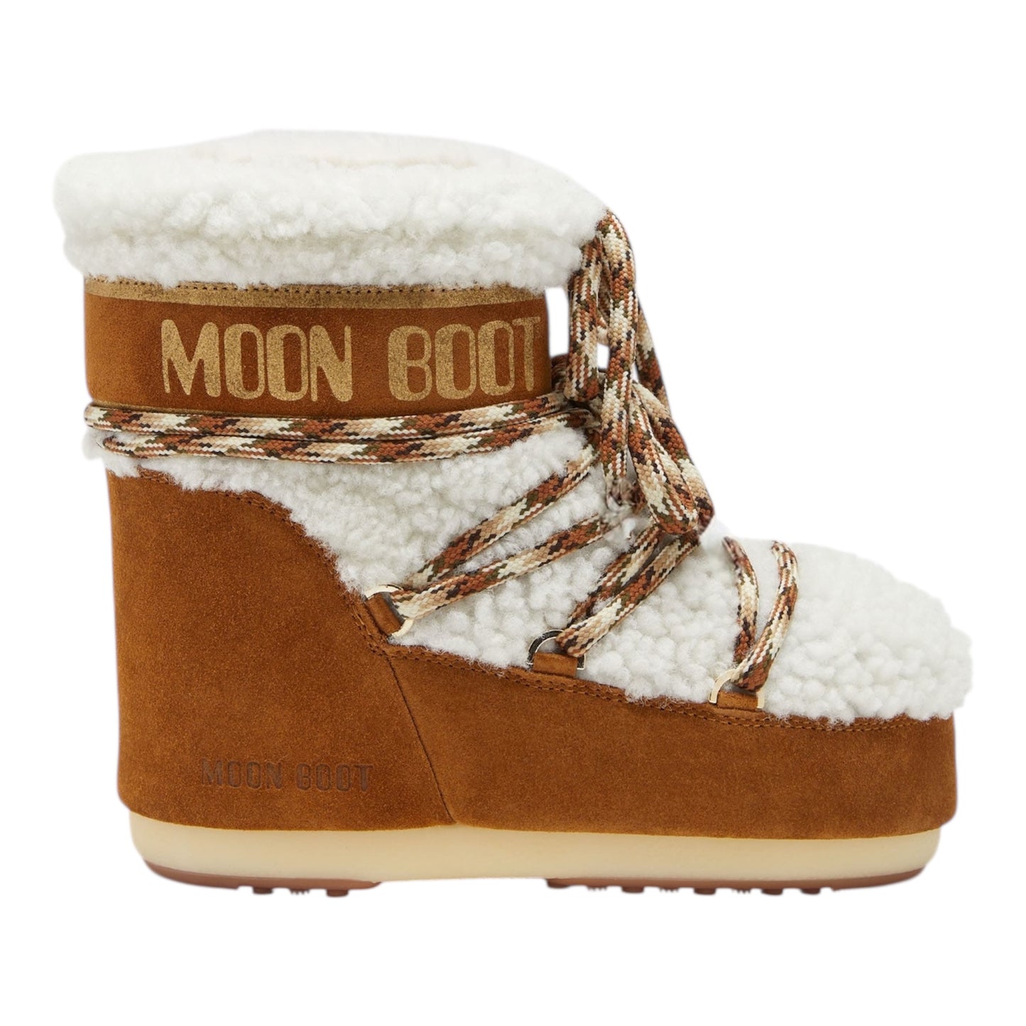 MOON BOOT ICON LOW BROWN SHEARLING