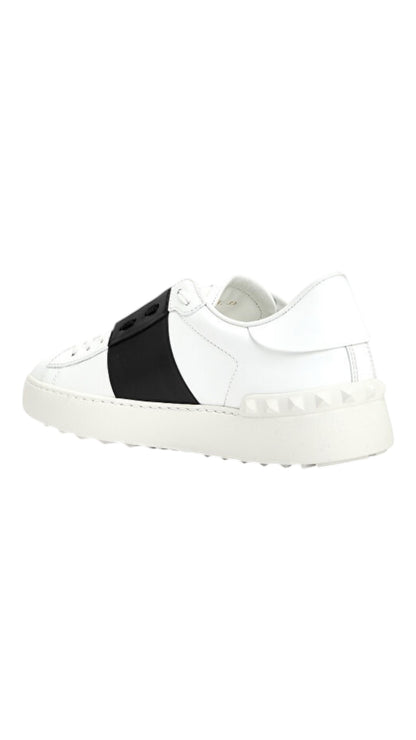 Valentino Garavani open leather white/black
