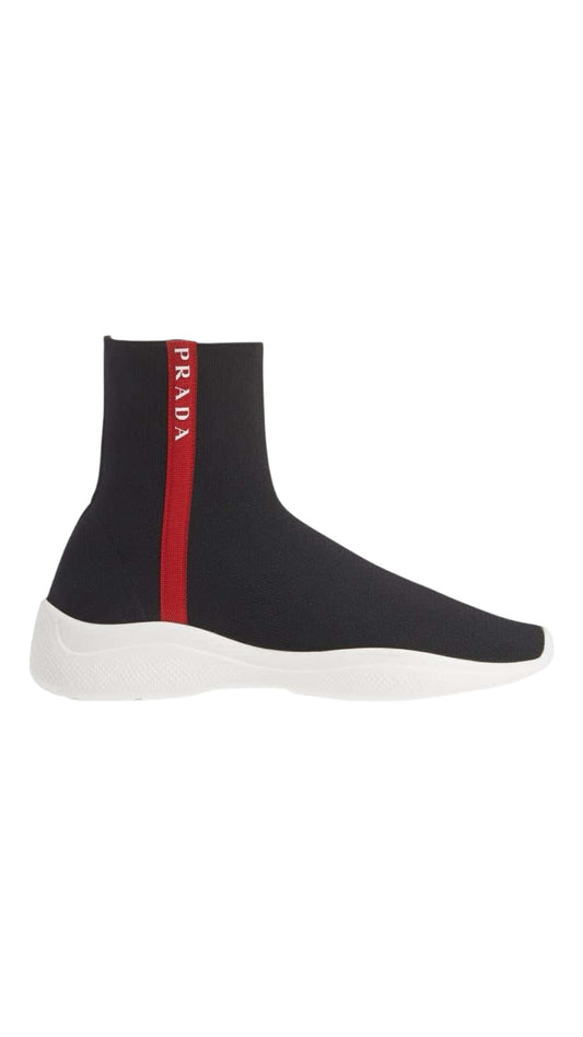 Prada logo band sock sneaker hi-top