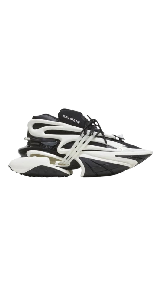 Balmain unicorn low-top sneakers black/white