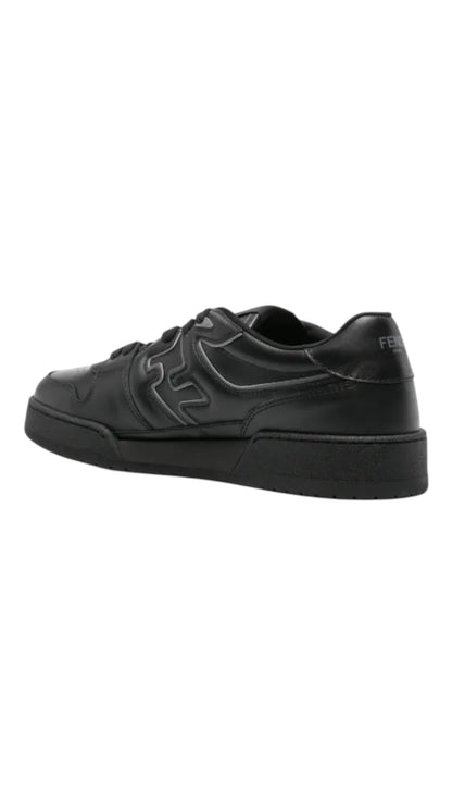 Fendi match leather sneakers