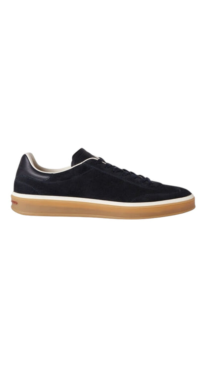 Loro Piana tennis walk sneakers calf split black