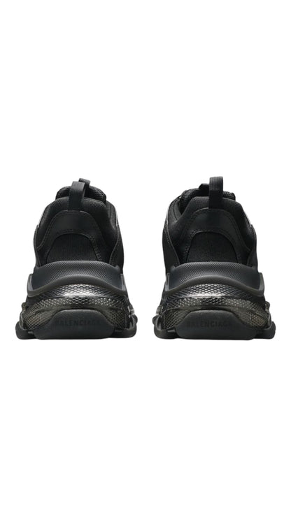 Balenciaga Triple S clear sole sneakers black