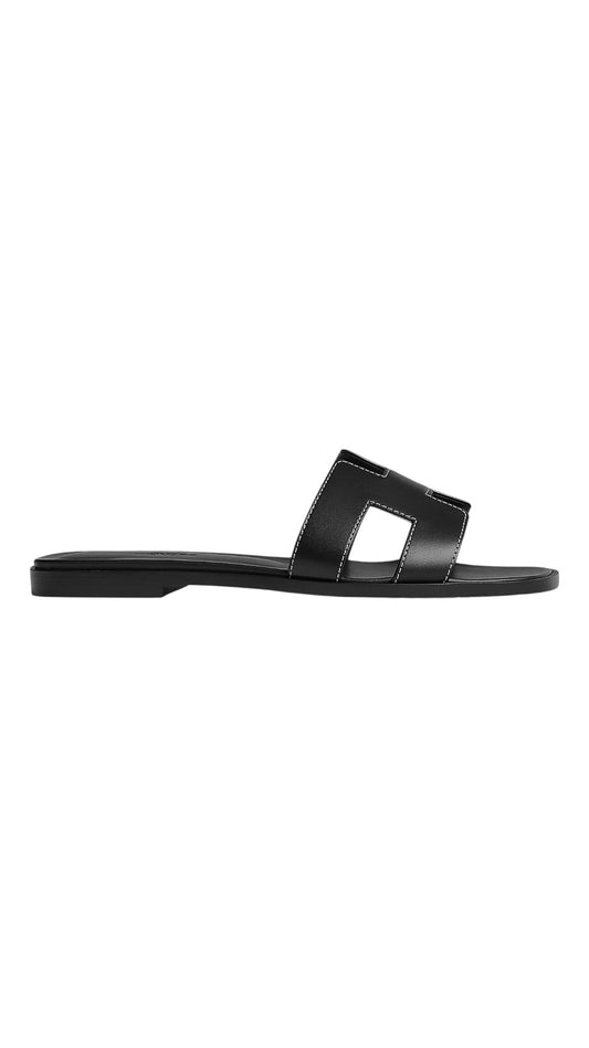Hermes oran sandal black