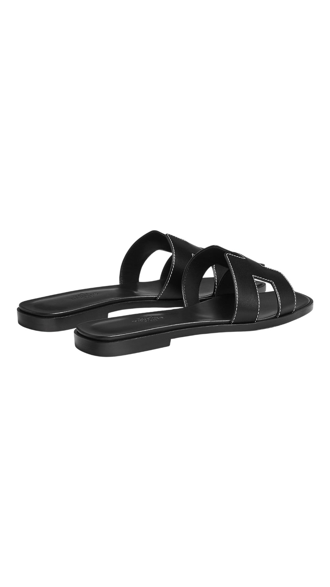 Hermes oran sandal black