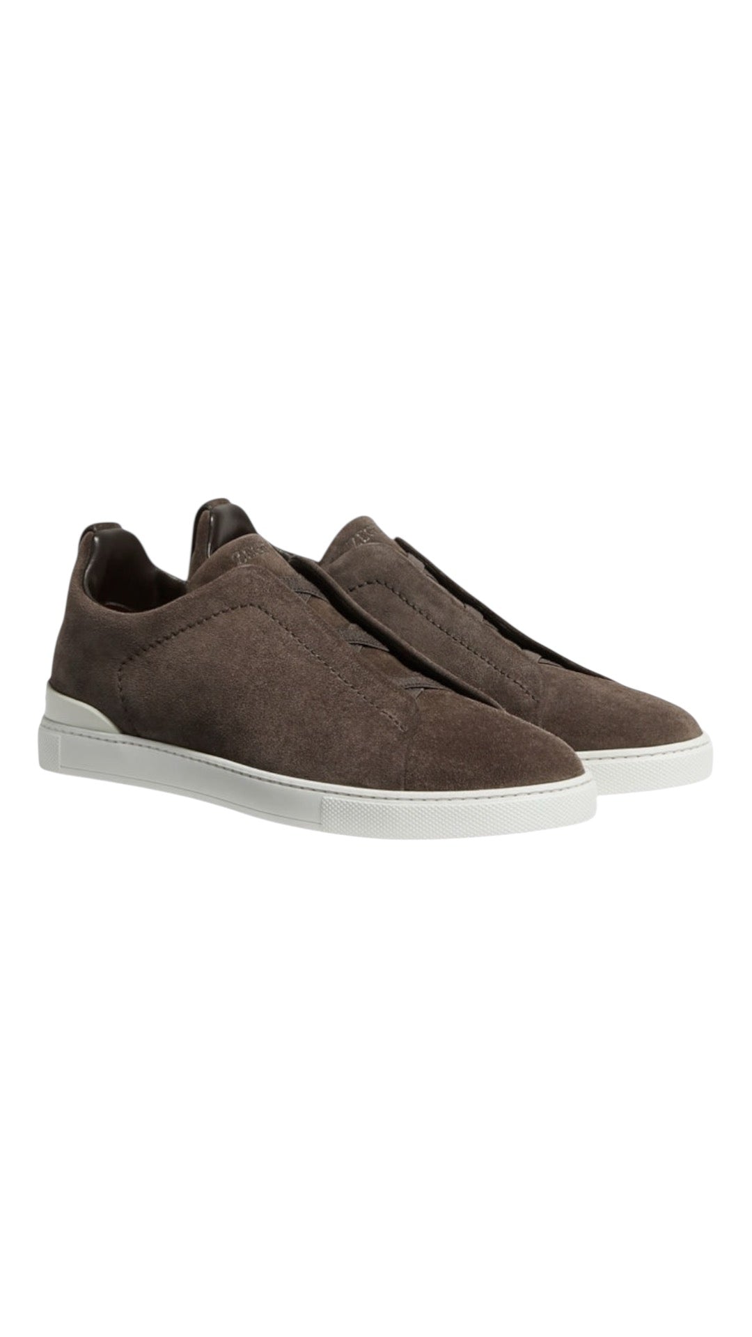 Zegna triple stitch sneakers brown