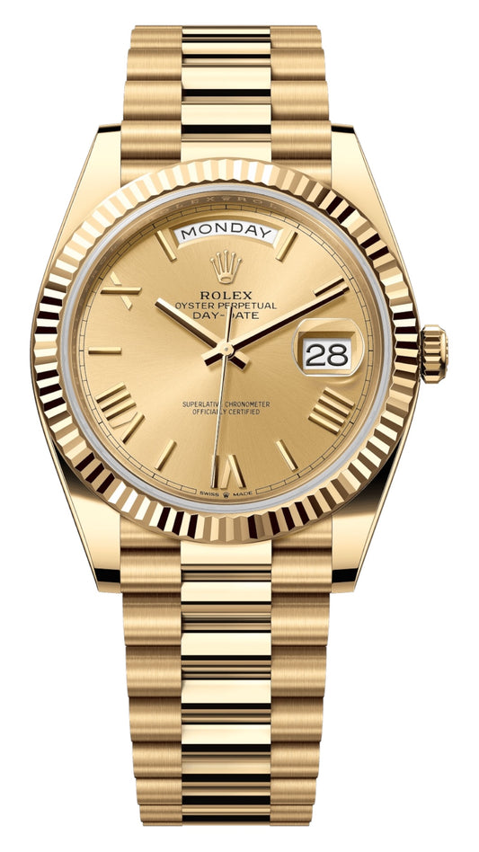 Rolex day-Date 40mm Champagne roman