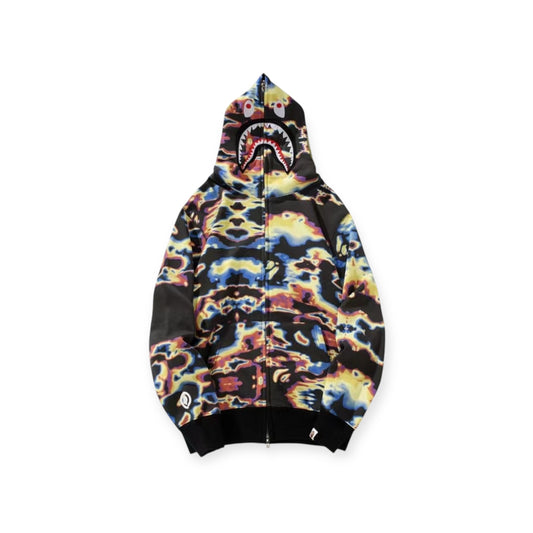 Bape shark hoodies thermography full zipper