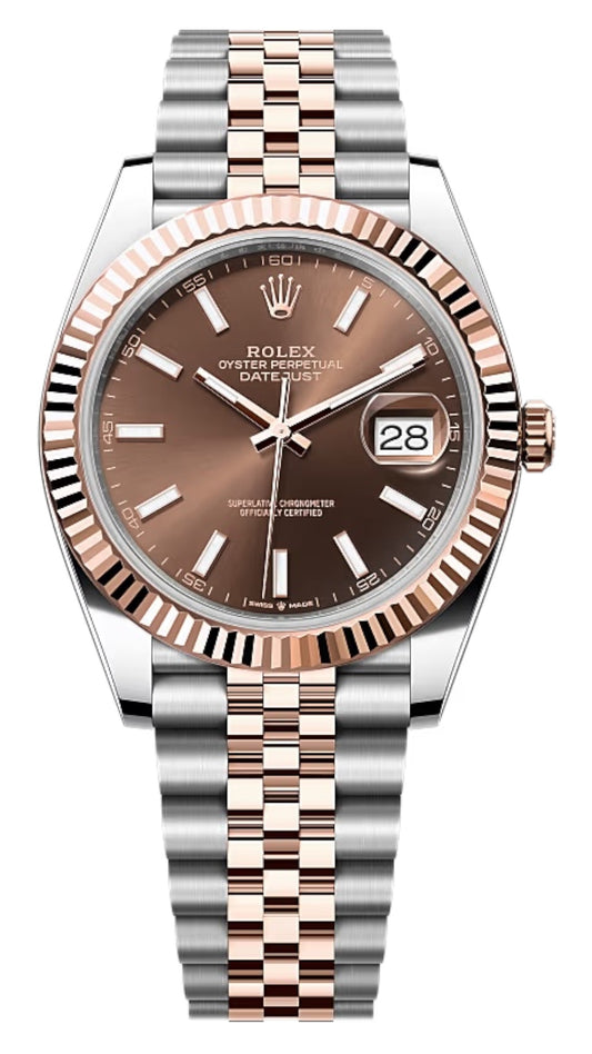 Rolex datejust oystersteel and everose gold 41mm