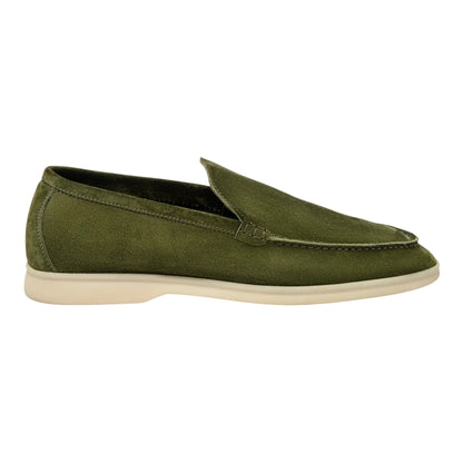Loro Piana summer walk loafer green olive