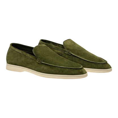 Loro Piana summer walk loafer green olive