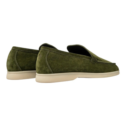 Loro Piana summer walk loafer green olive