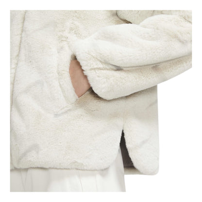 Nike all over swoosh faux fur jacket