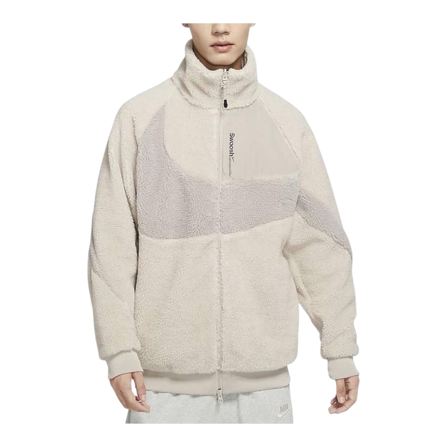 Nike big swoosh zipped reversible  jacket