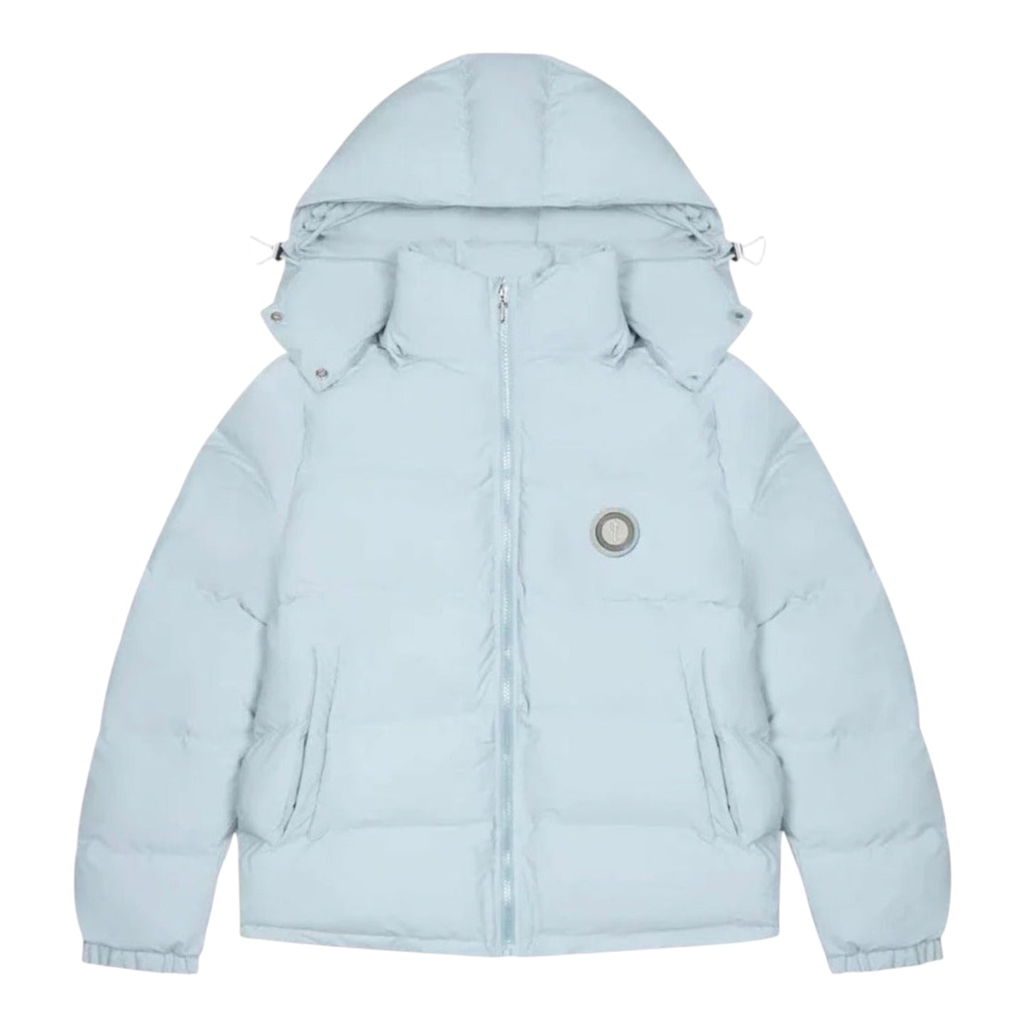 TRAPSTAR IRONGATE HOODED PUFFER JACKET ICE BLUE