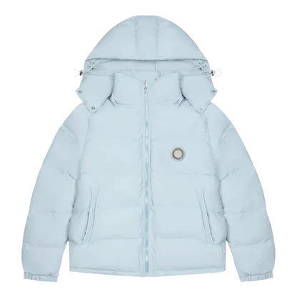 TRAPSTAR IRONGATE HOODED PUFFER JACKET ICE BLUE