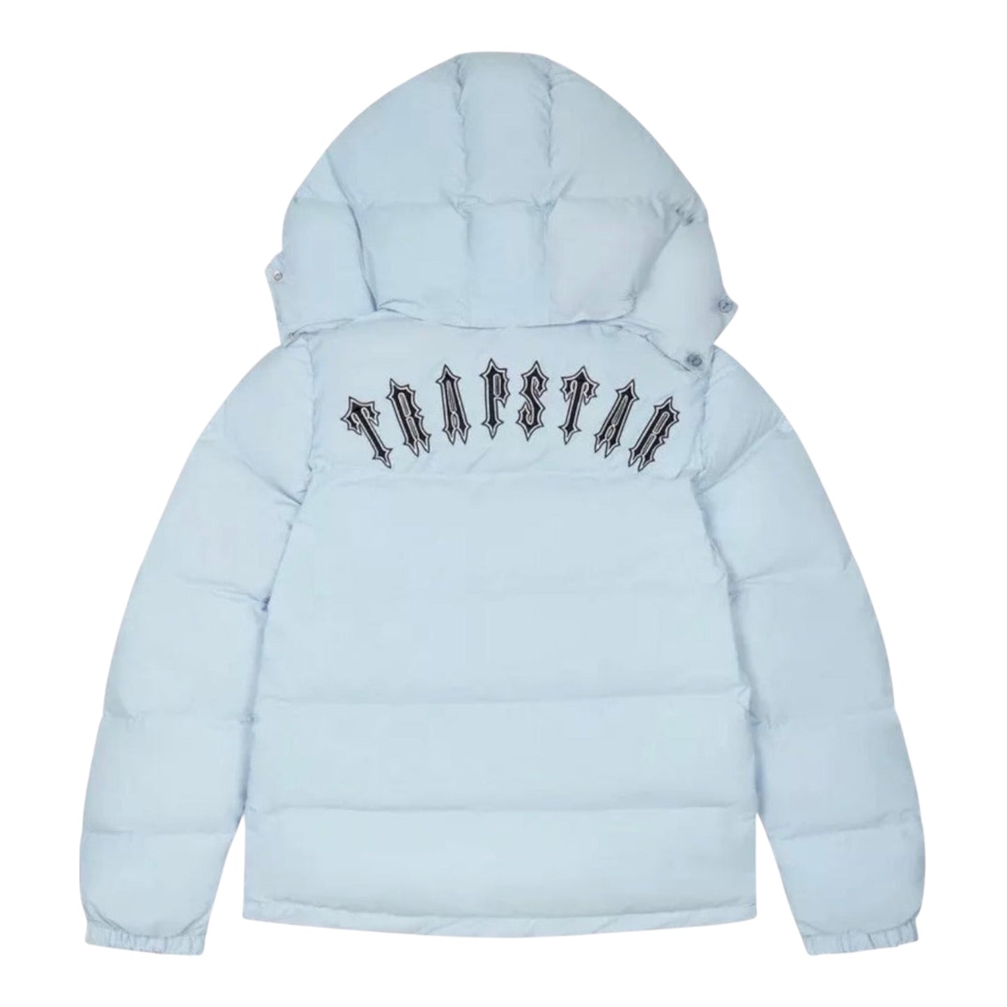 TRAPSTAR IRONGATE HOODED PUFFER JACKET ICE BLUE