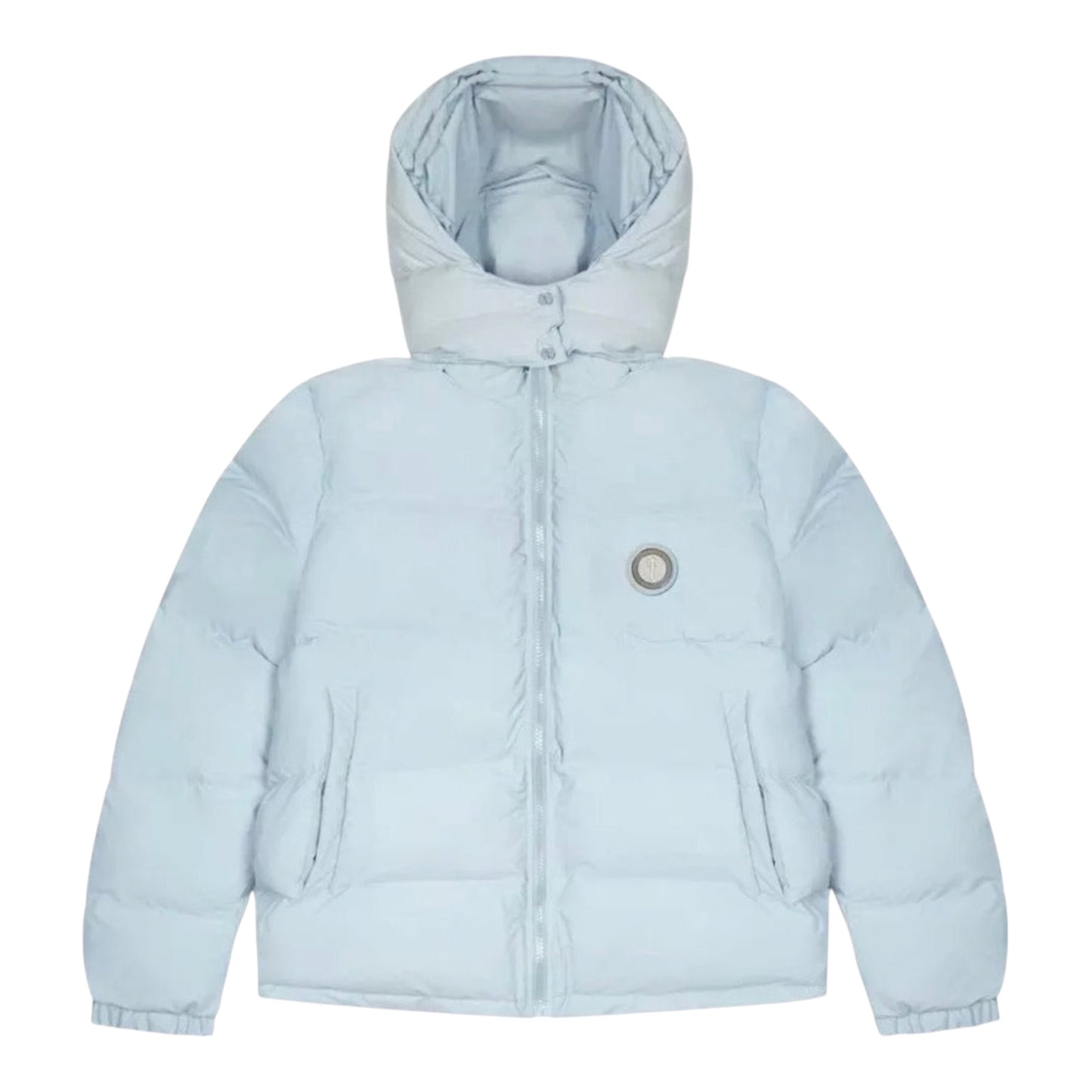 TRAPSTAR IRONGATE HOODED PUFFER JACKET ICE BLUE