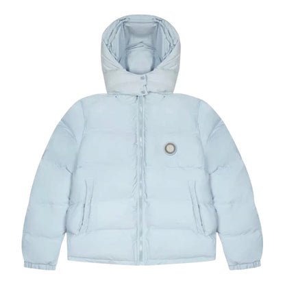 TRAPSTAR IRONGATE HOODED PUFFER JACKET ICE BLUE