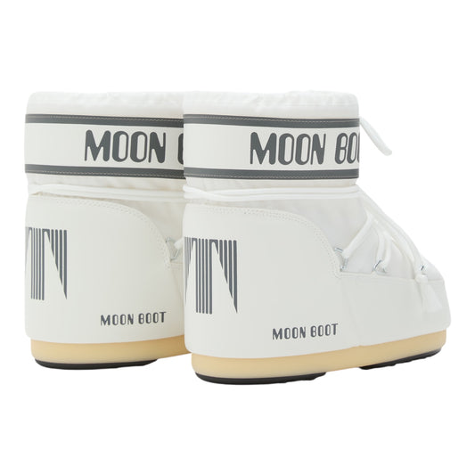 MOON BOOT ICON LOW WHITE NYLON BOOTS