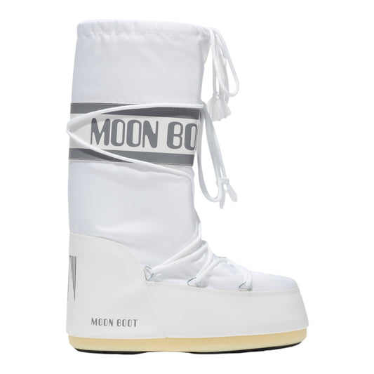 MOON BOOT ICON WHITE NYLON BOOTS
