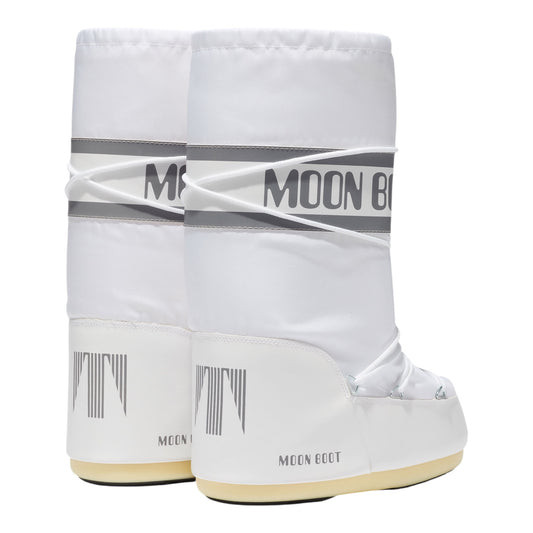 MOON BOOT ICON WHITE NYLON BOOTS