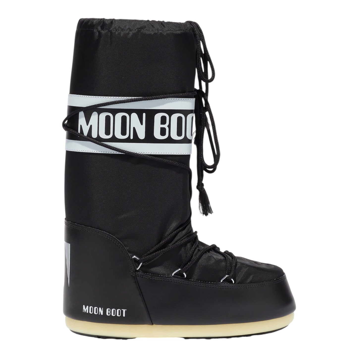 MOON BOOT ICON BLACK NYLON BOOTS