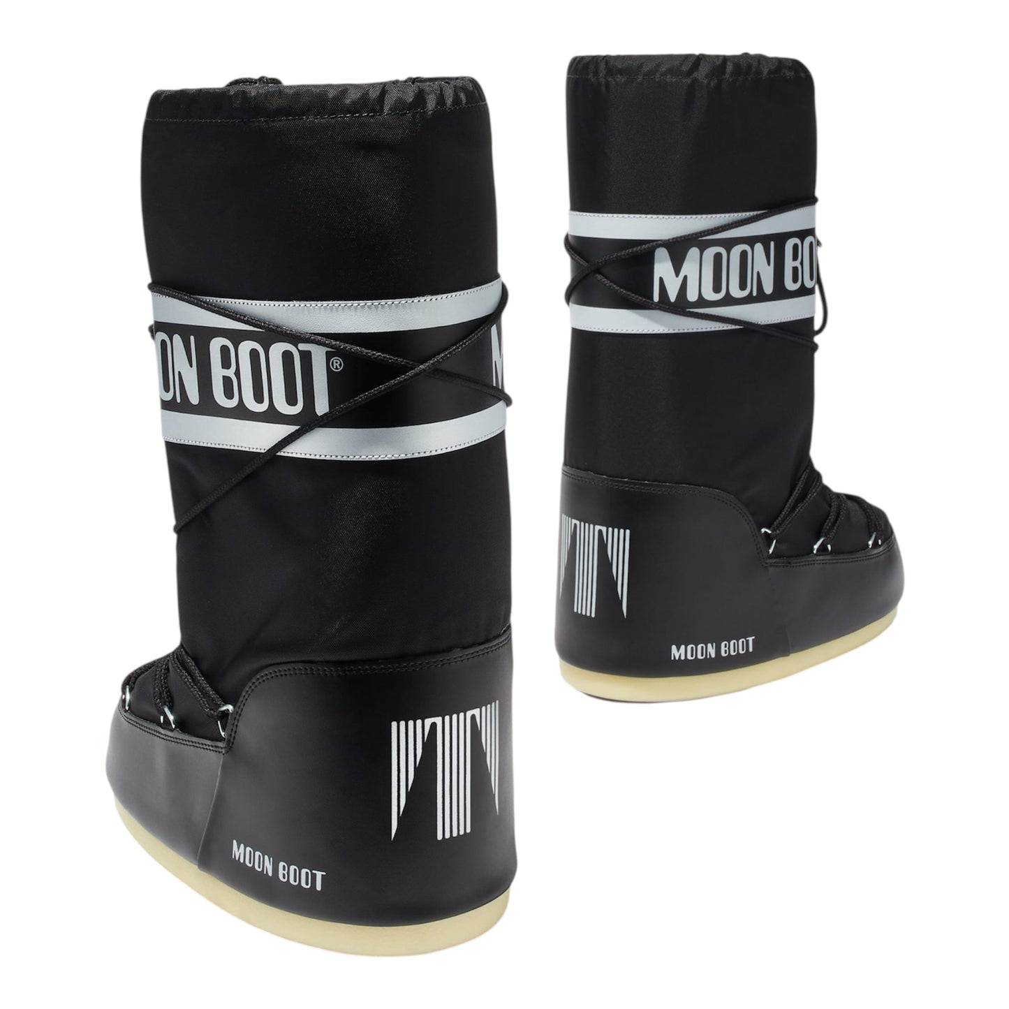 MOON BOOT ICON BLACK NYLON BOOTS